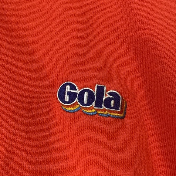 Gola Classic Orange cropped crew neck Sweatshirt free size - Picture 2 of 9